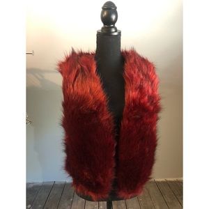 Cranberry Fur Vest